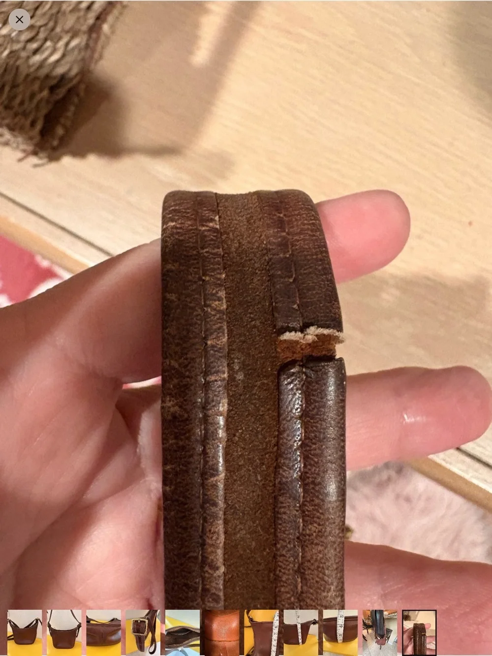 Vintage Coach Janice Leather Crossbody Bag